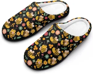 Christmas House Slippers For Woman Mens Memory Foam Bedroom Slippers Indoor Outdoor Slip-On Shoes Funny Fall Slippers