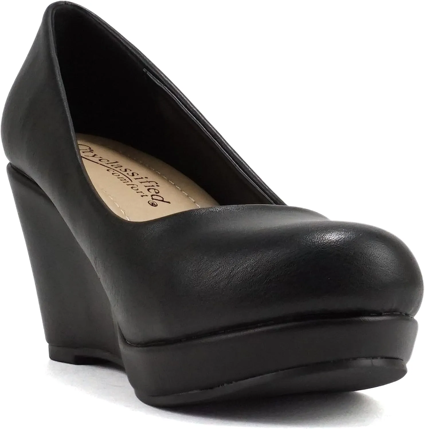 CITYCLASSIFIED Mark/Thomas ~ Womens Mary Jane Strap Comfortable Office Dress Platform Wedge Pump Heel Shoes