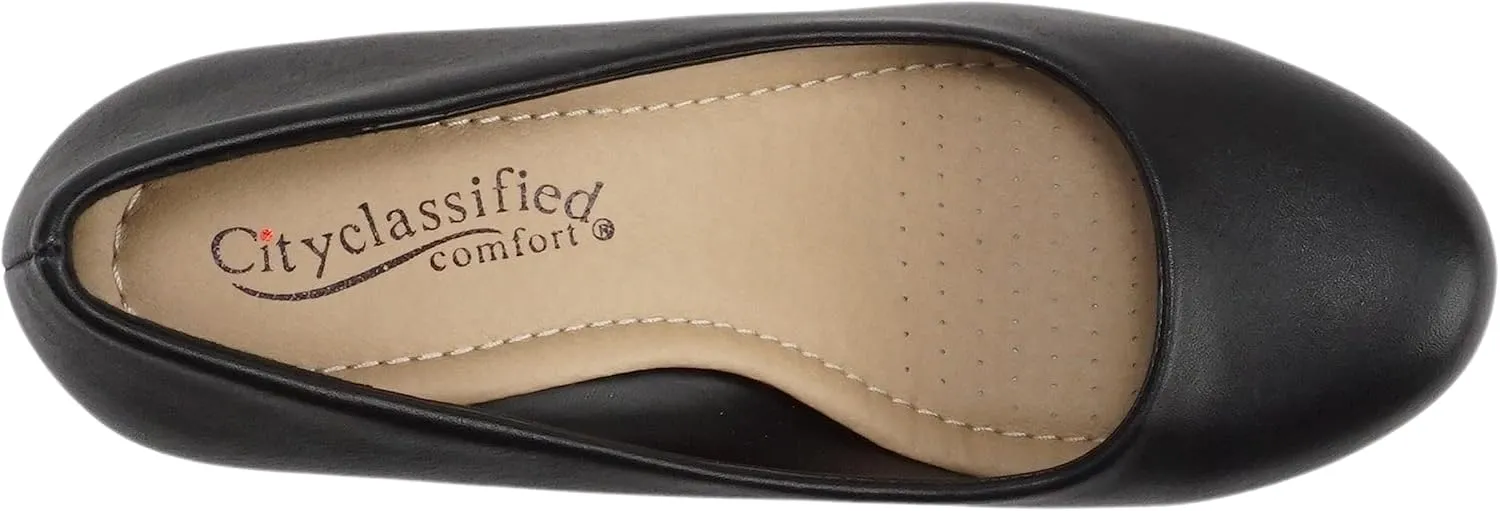 CITYCLASSIFIED Mark/Thomas ~ Womens Mary Jane Strap Comfortable Office Dress Platform Wedge Pump Heel Shoes