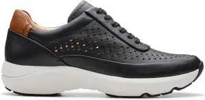 Clarks Women's Tivoli Grace Trainers, Black (Black Leather), 37.5 EU