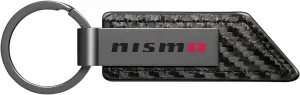 Compatible with Gunmetal Metal Plate Carbon Fiber Texture Leather Key Chain for Nissan NISMO