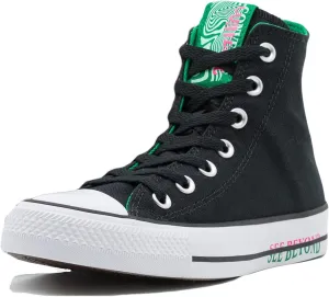 Converse Men's CTAS See Beyond Hi Top, Black/Green/Prime Pink, Size 7.5