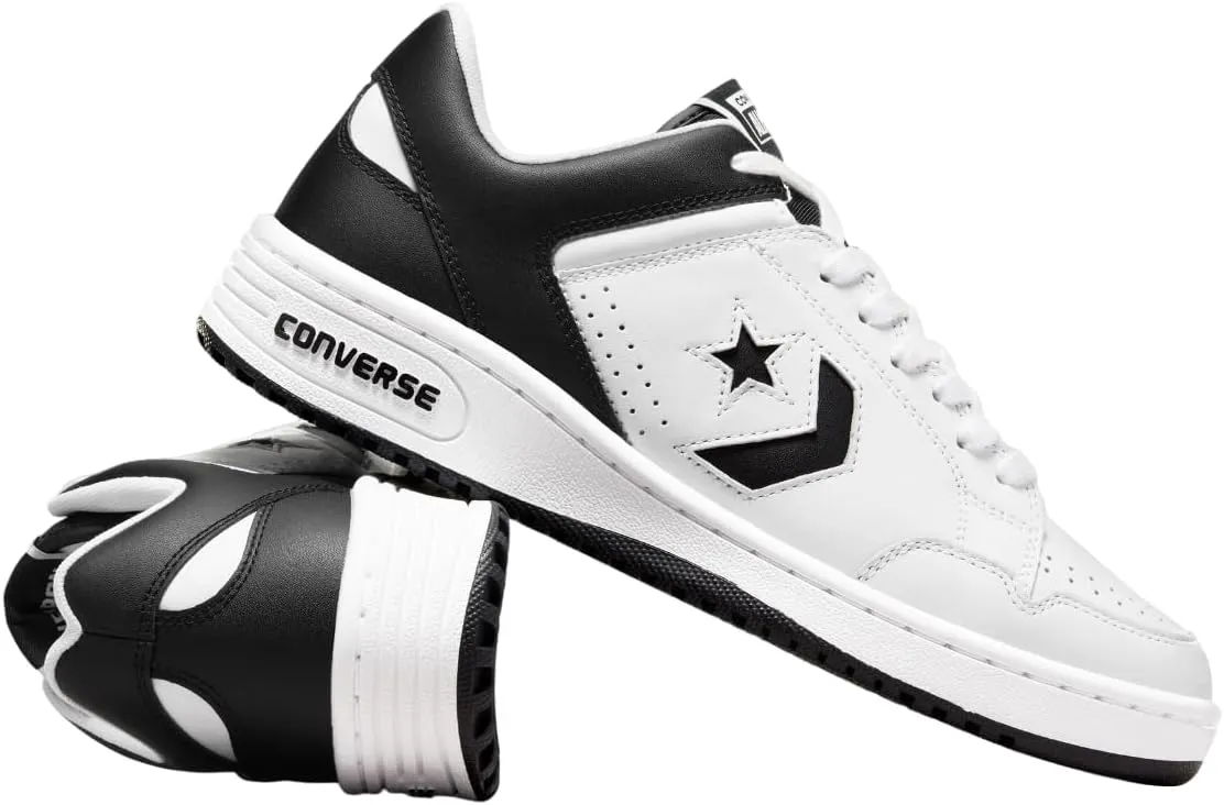Converse Weapon Classic Shoes OX (Black/White, US Footwear Size System, Adult, Men, Numeric, Medium, 10.5)