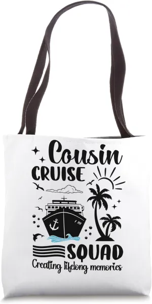 Cousin Cruise Squad 2024 Creating Lifelong Memories Matching Tote Bag