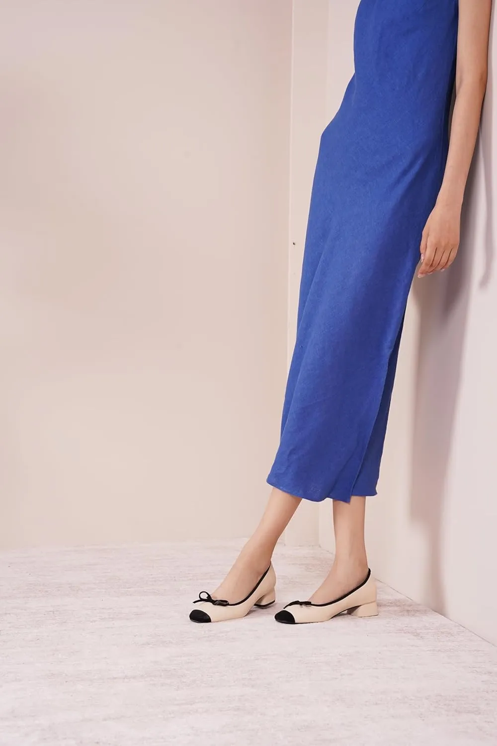 C.Paravano Women's Pump | Square Toe Low Block Heels | Closed Toe Chunky Heels | Leather Low Heel Pumps | Dress Wedding Shoes