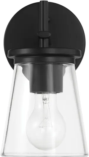 Craftmade 60401-FB Connell Wall Sconce, (1) E26 Sockets, Flat Black (Bulbs NOT Included)