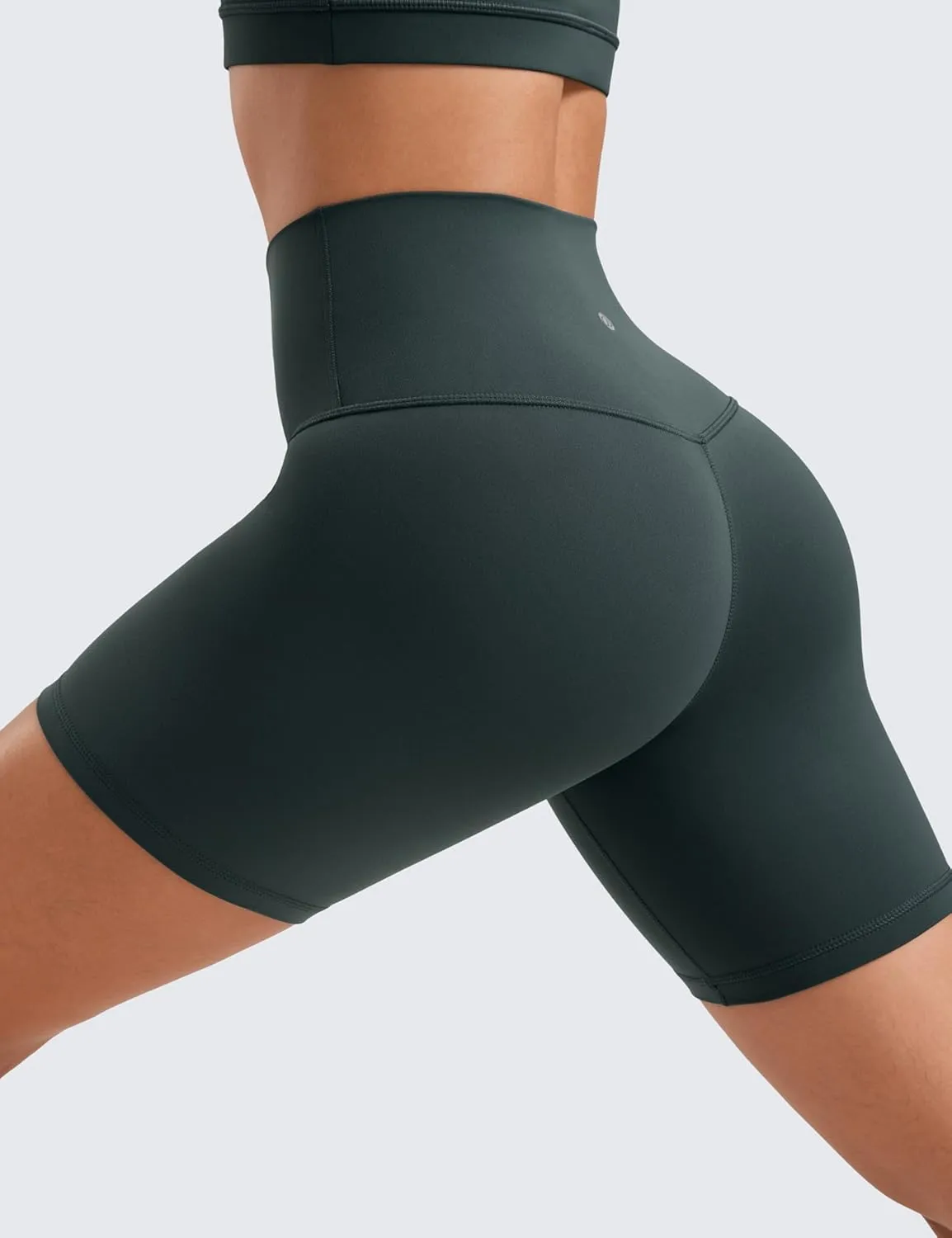 CRZ YOGA Womens ButterLuxe Biker Shorts 6 Inches - High Waisted Workout Running Volleyball Spandex Yoga