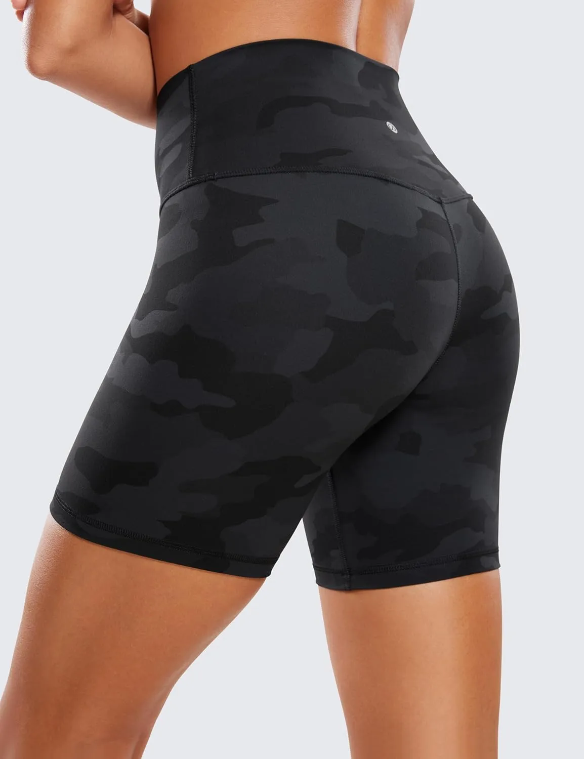 CRZ YOGA Womens ButterLuxe Biker Shorts 6 Inches - High Waisted Workout Running Volleyball Spandex Yoga