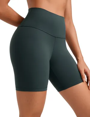 CRZ YOGA Womens ButterLuxe Biker Shorts 6 Inches - High Waisted Workout Running Volleyball Spandex Yoga