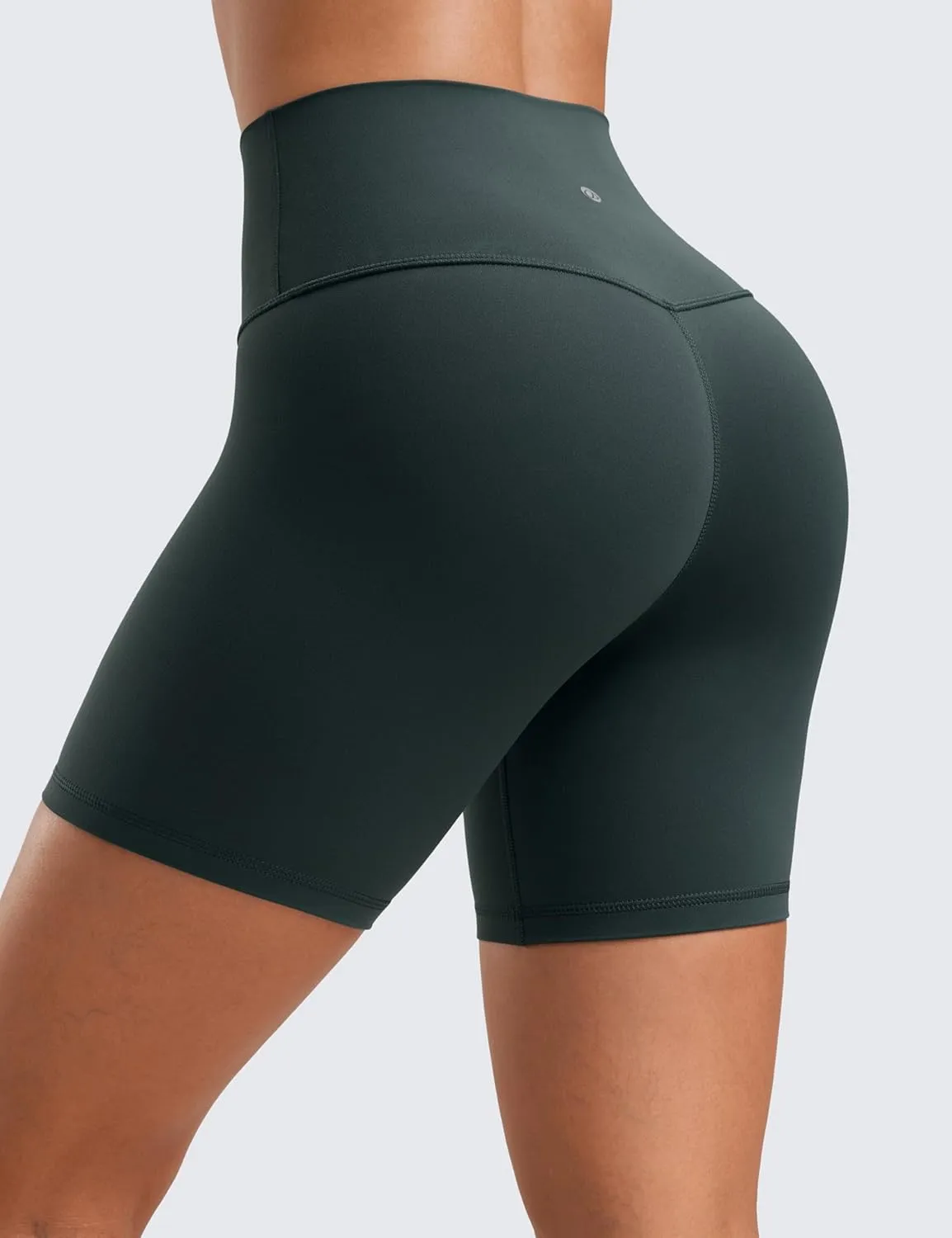 CRZ YOGA Womens ButterLuxe Biker Shorts 6 Inches - High Waisted Workout Running Volleyball Spandex Yoga