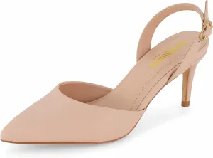 CUSHIONAIRE Women's Petula Sling Back Dress Pump  Memory Foam, Wide Widths Available