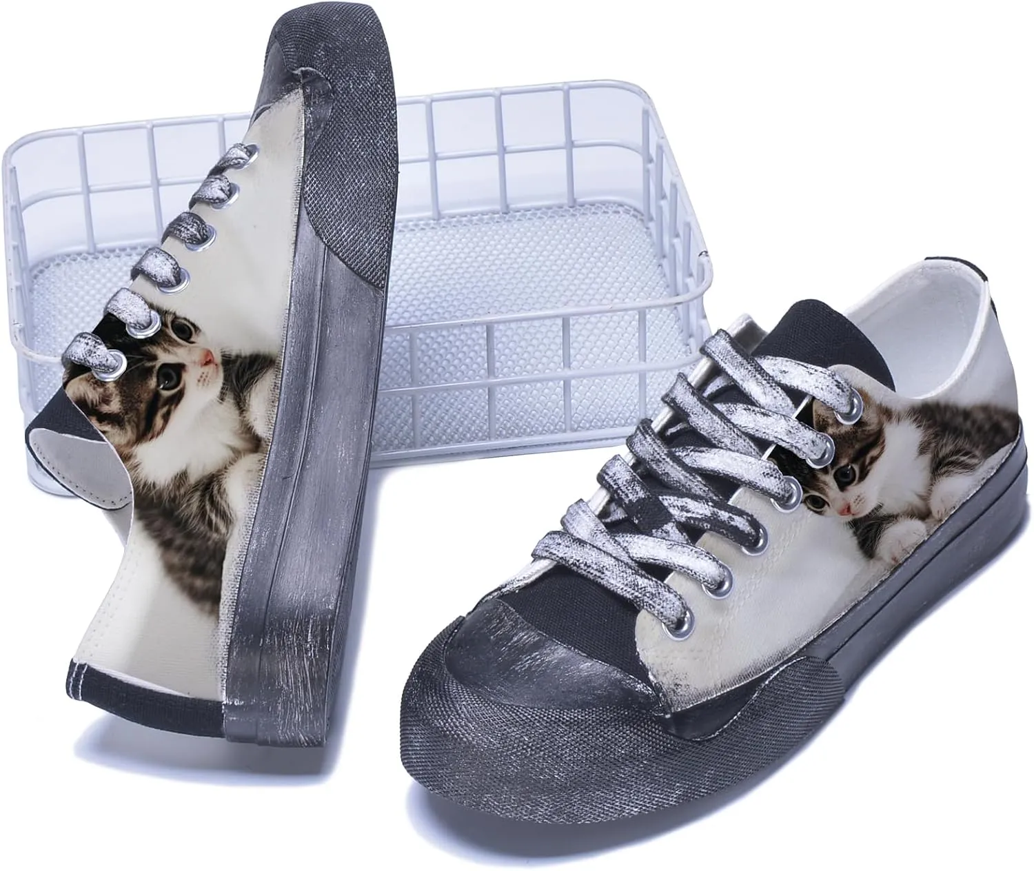 Custom Canvas Shoes Men Fashion Sneakers Personalized Design Patterns Printing Shoes with Photo Name Unisex White Sneakers Customized Cosplay Low Top Shoes