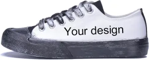 Custom Canvas Shoes Men Fashion Sneakers Personalized Design Patterns Printing Shoes with Photo Name Unisex White Sneakers Customized Cosplay Low Top Shoes