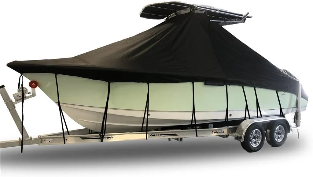 Custom Fitted 9.25oz 100% Acrylic Boat Cover Compatible for a 2023-2024 Sea Born Fx 25 Bay in Solution Dyed Canvas. Made on Demand