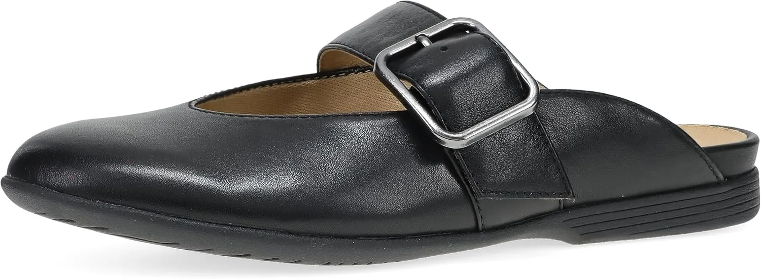 Dansko Lotus Mule Mary Jane Flats for Women - Arch Support, Soft Leather, Adjustable Buckle, All-Day Comfort, Quality Construction