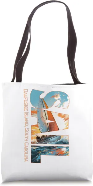 Daufuskie Island South Carolina Sailing Nautical Sailor Tote Bag