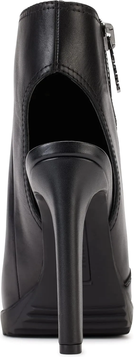 DKNY Women's Open Toe Rubber Sole Heeled Sandal Bootie