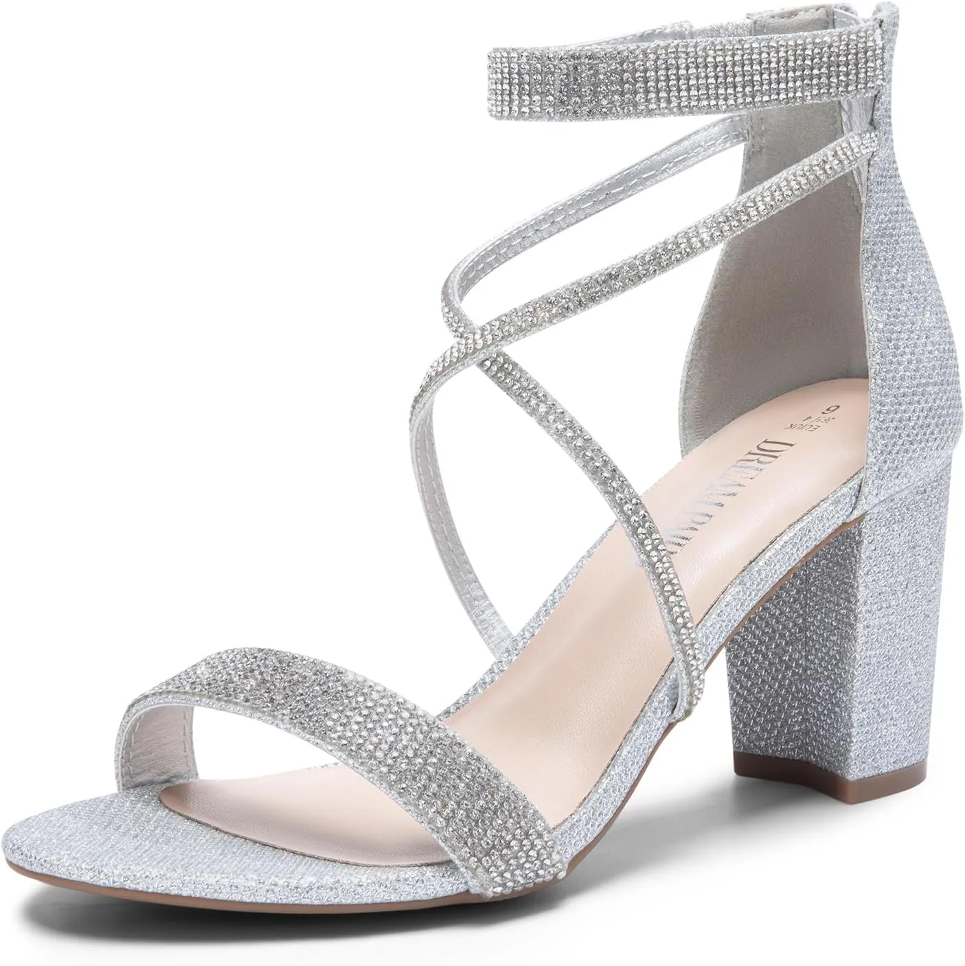 DREAM PAIRS Women's Chunk Low Heel Pump Sandals