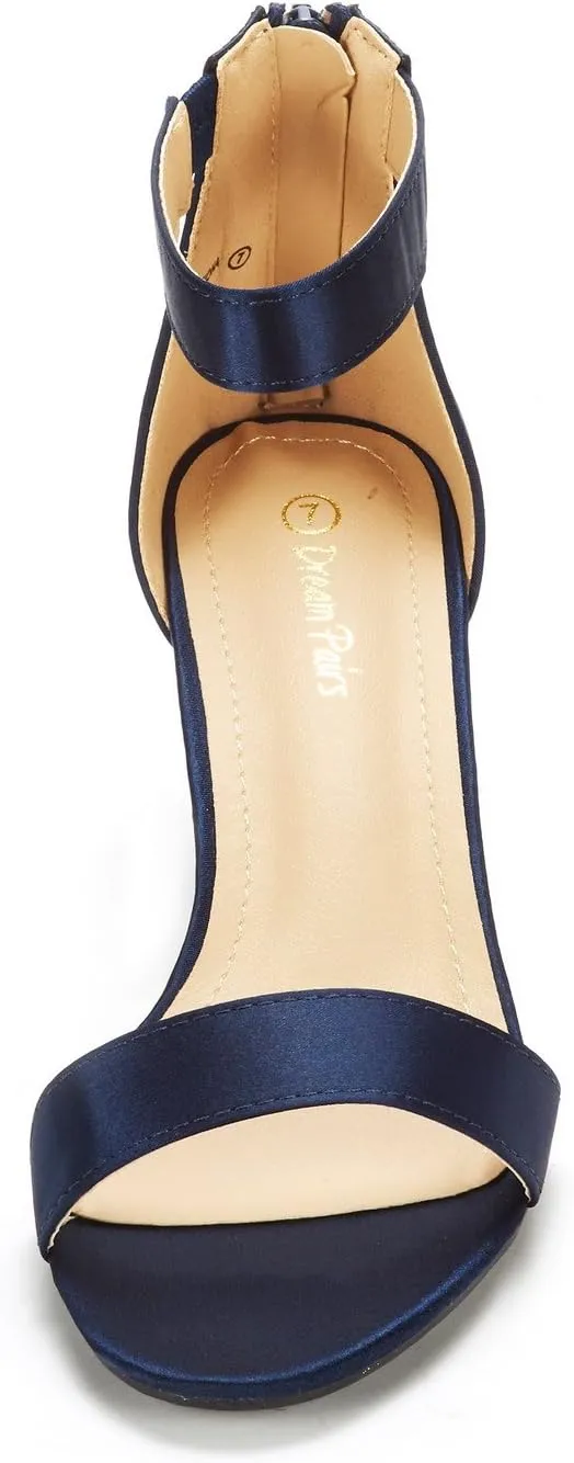 DREAM PAIRS Women's Fiona Fashion Stilettos Open Toe Pump Heeled Sandals