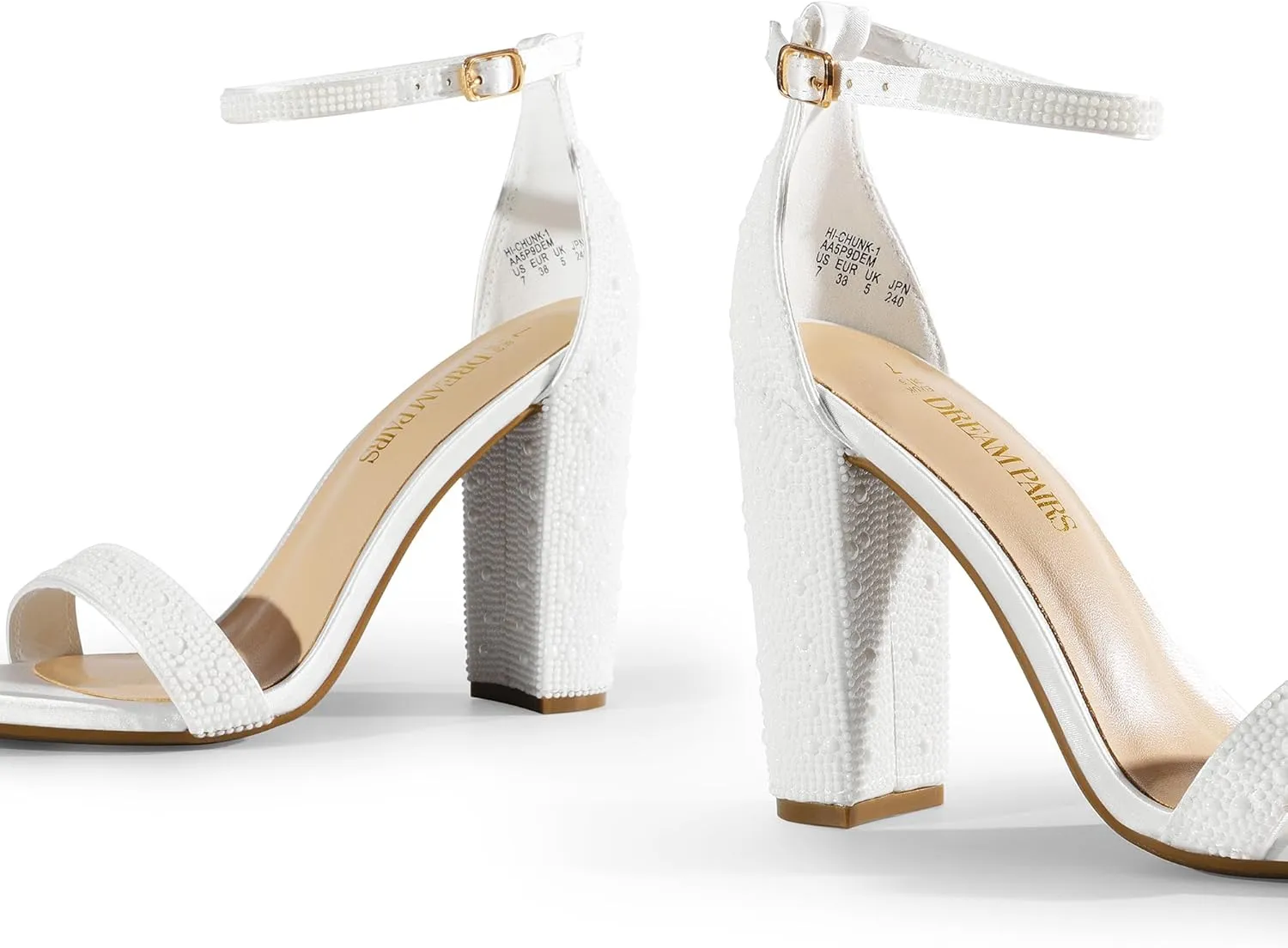 DREAM PAIRS Women's Hi-Chunk High Heel Pump Sandals