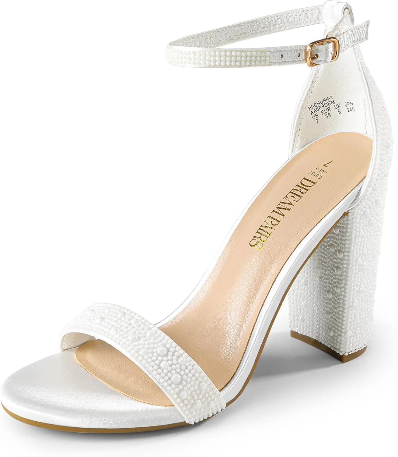 DREAM PAIRS Women's Hi-Chunk High Heel Pump Sandals