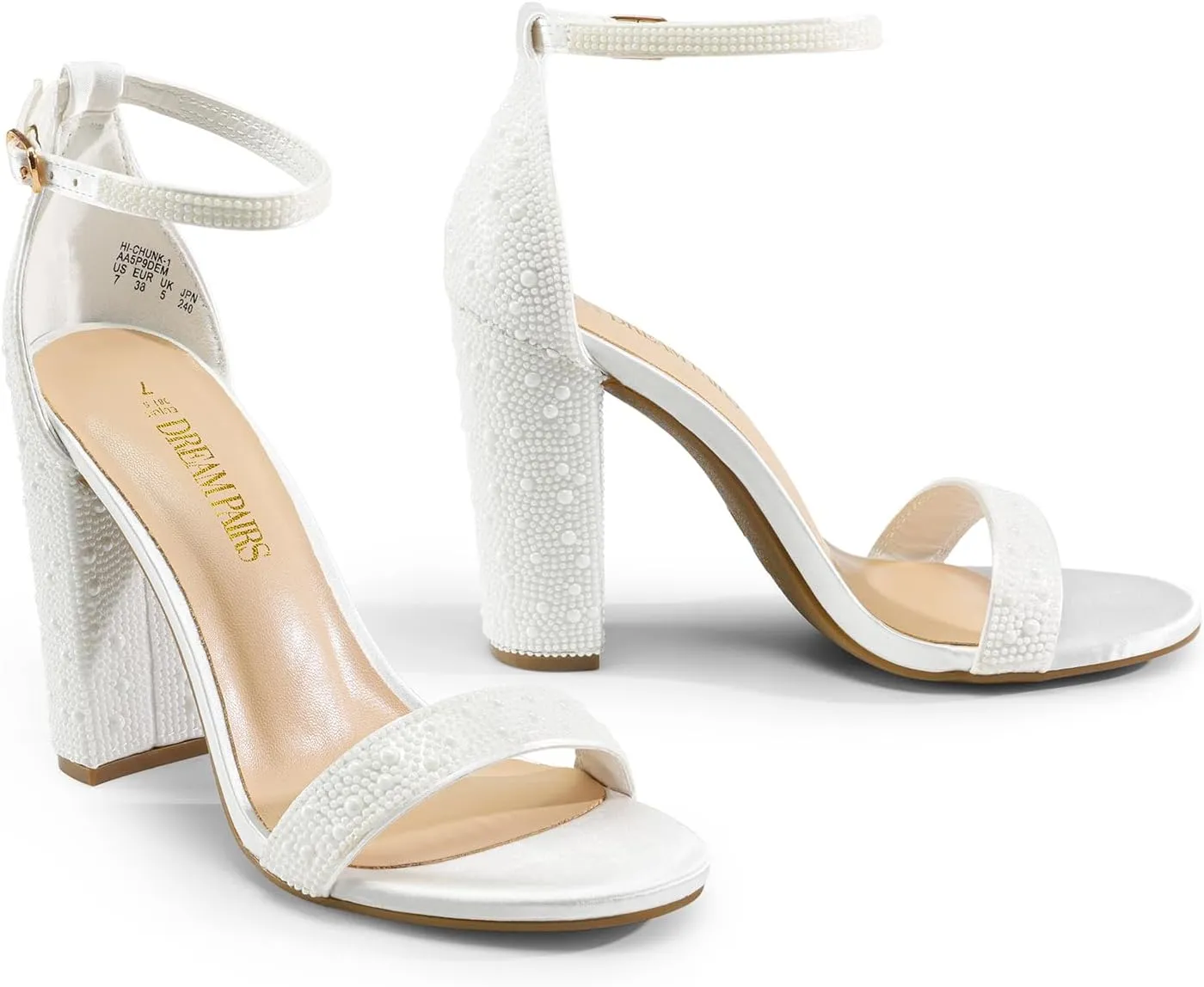 DREAM PAIRS Women's Hi-Chunk High Heel Pump Sandals