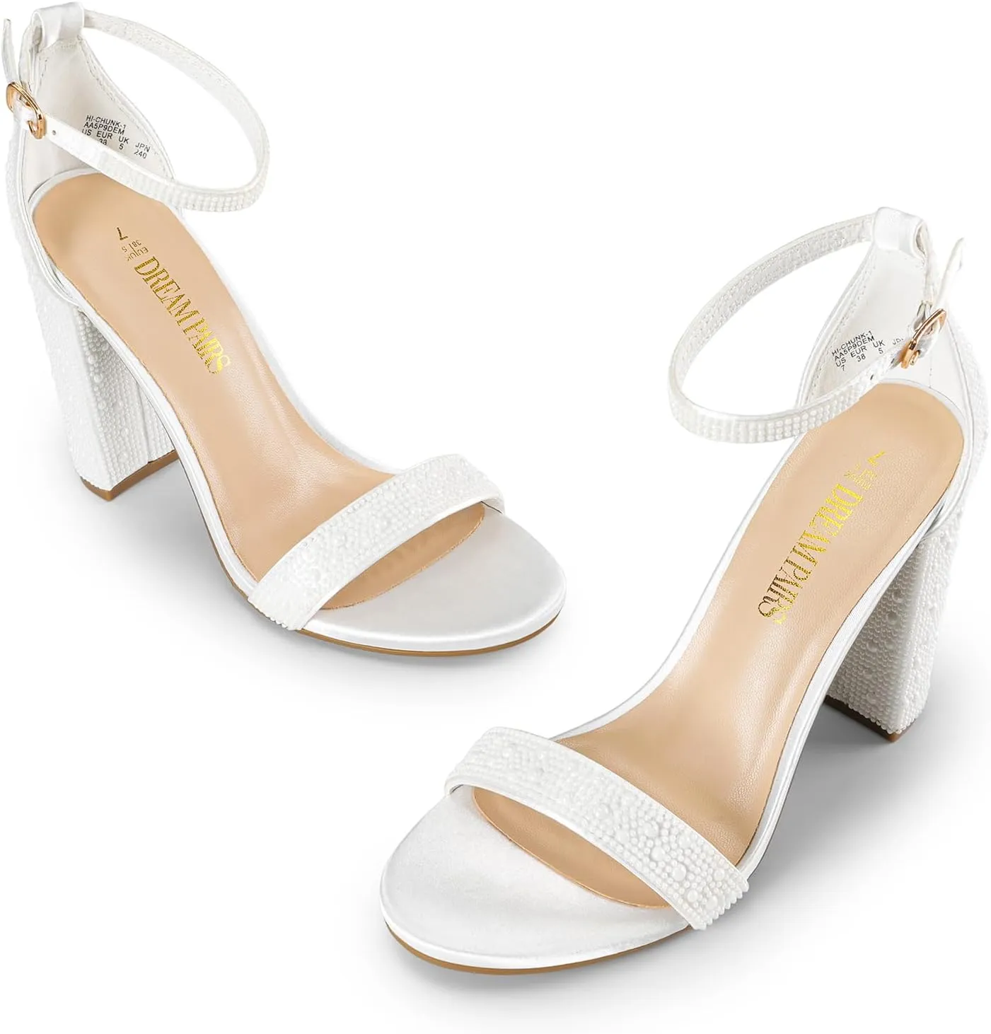 DREAM PAIRS Women's Hi-Chunk High Heel Pump Sandals