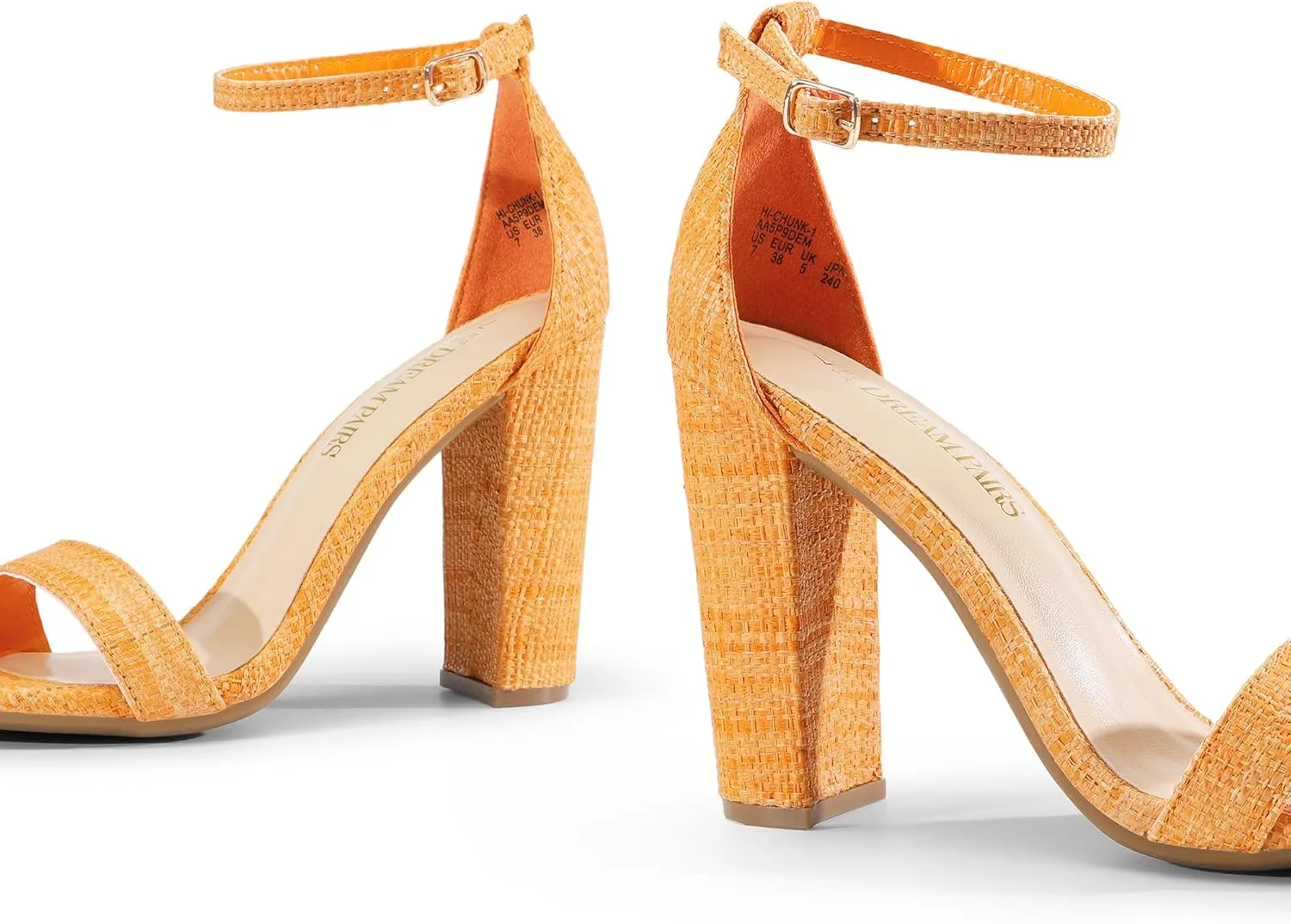 DREAM PAIRS Women's Hi-Chunk High Heel Pump Sandals
