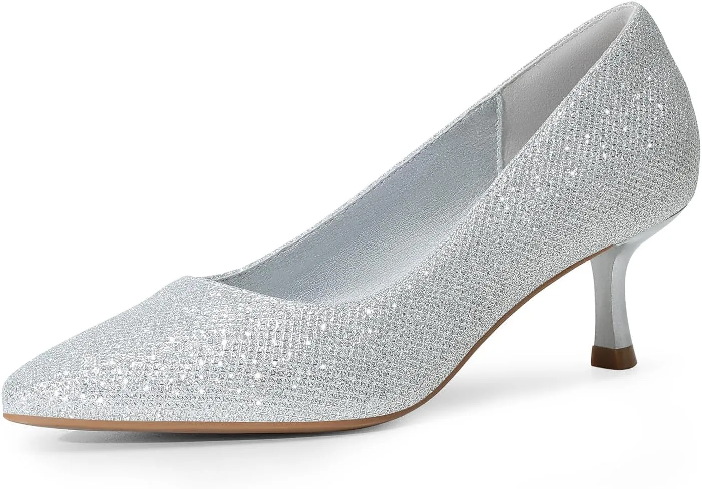DREAM PAIRS Women's Pumps Closed Toe Pointed Toe Kitten Heels for Women Party Dance Wedding Dress Shoes for Women