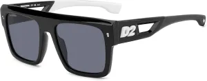 DSQUARED2 Modern Standard Sunglasses, Black, White, 56