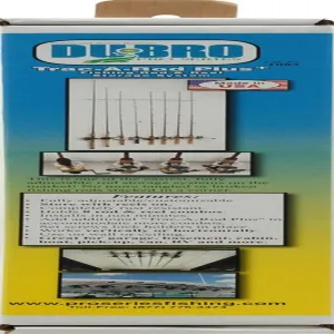 DU-BRO Fishing Trac-A-Rod Plus Storage System, Fully Adjustable, Holds 8 Rods with Reels on, 33,125",Silver/White