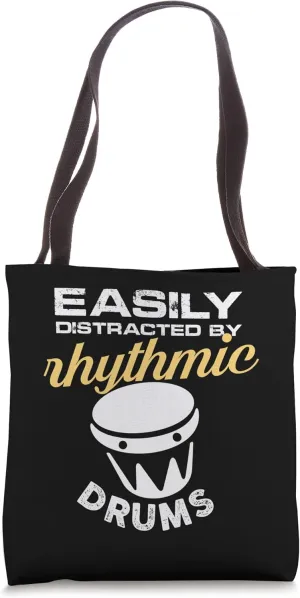 easily distracted by rhythmic drums Design Tote Bag
