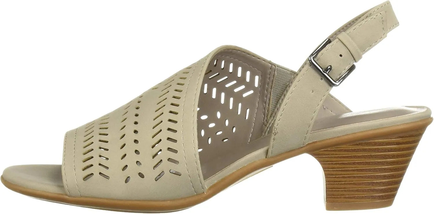 Easy Street Women's Goldie Dress Casual Sandal with Cutouts Heeled