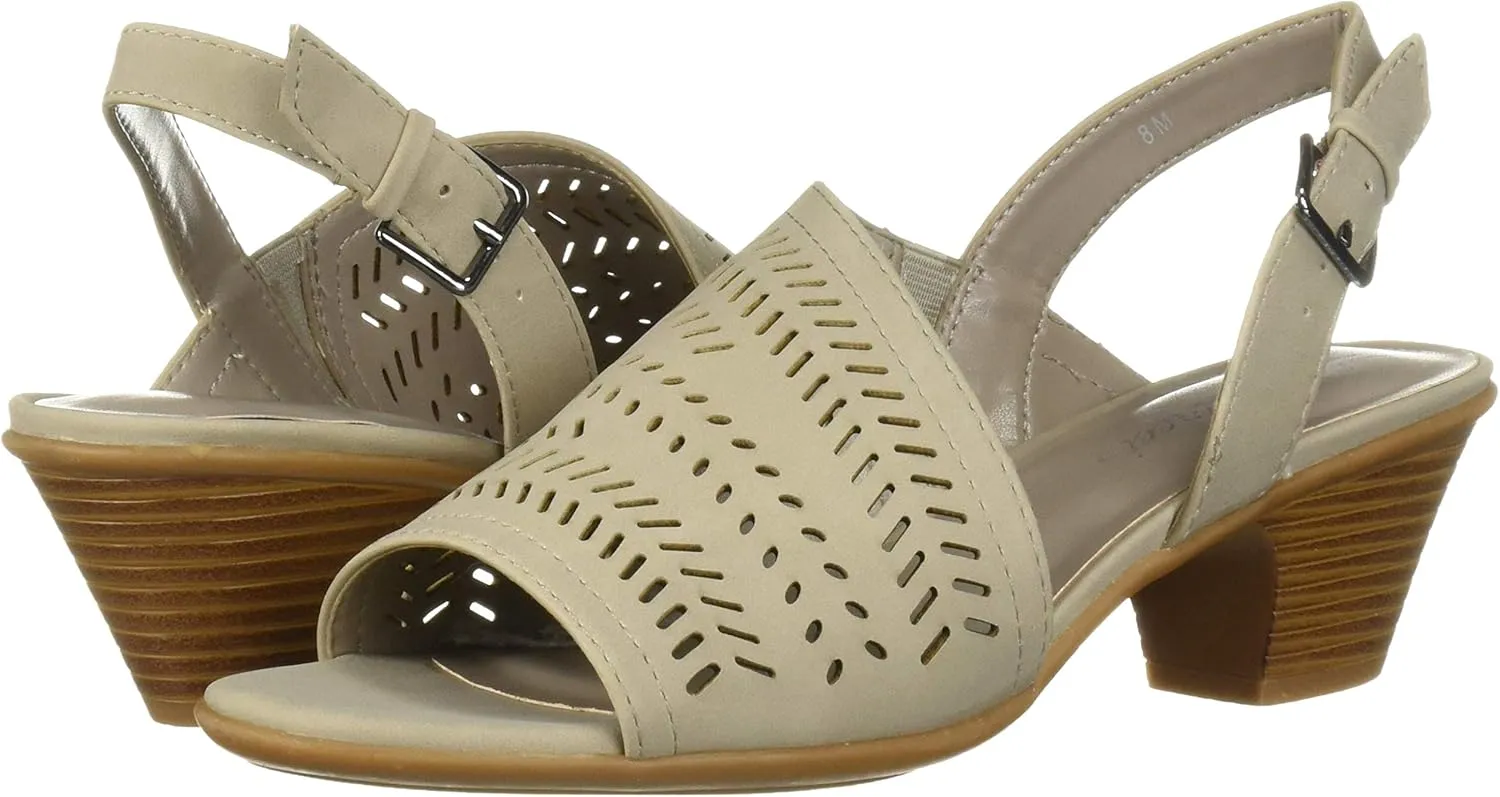 Easy Street Women's Goldie Dress Casual Sandal with Cutouts Heeled