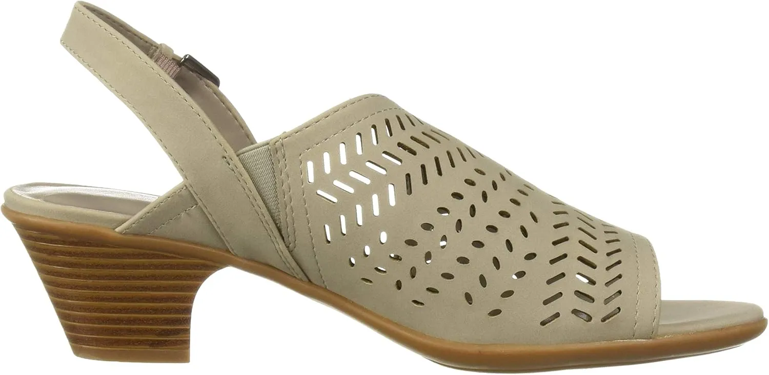 Easy Street Women's Goldie Dress Casual Sandal with Cutouts Heeled