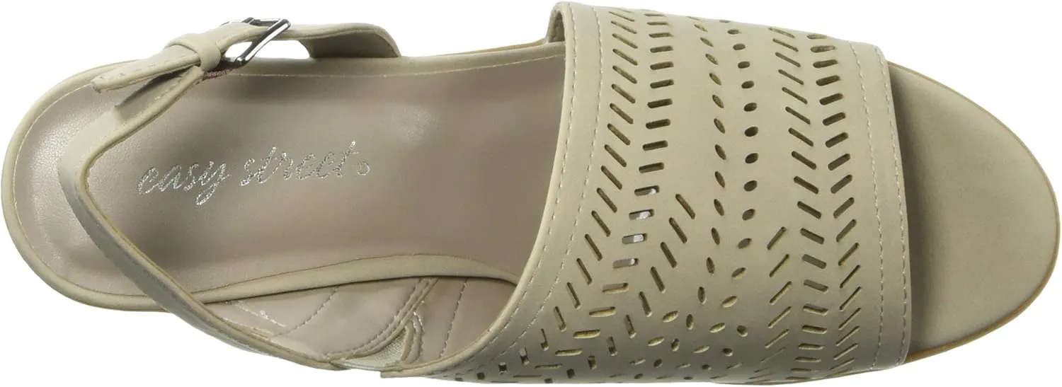 Easy Street Women's Goldie Dress Casual Sandal with Cutouts Heeled