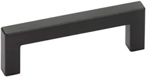 Emtek 86708US19 Warwick Cabinet Pull Flat Black (8" Screw Hole Centers)