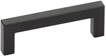 Emtek 86708US19 Warwick Cabinet Pull Flat Black (8" Screw Hole Centers)
