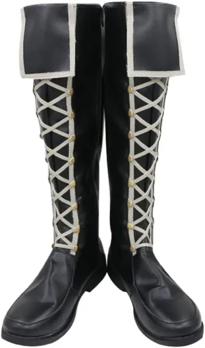 Ensemble Stars Sakuma Rei Cosplay Shoes Boots Halloween Black Leather Boots Shoe