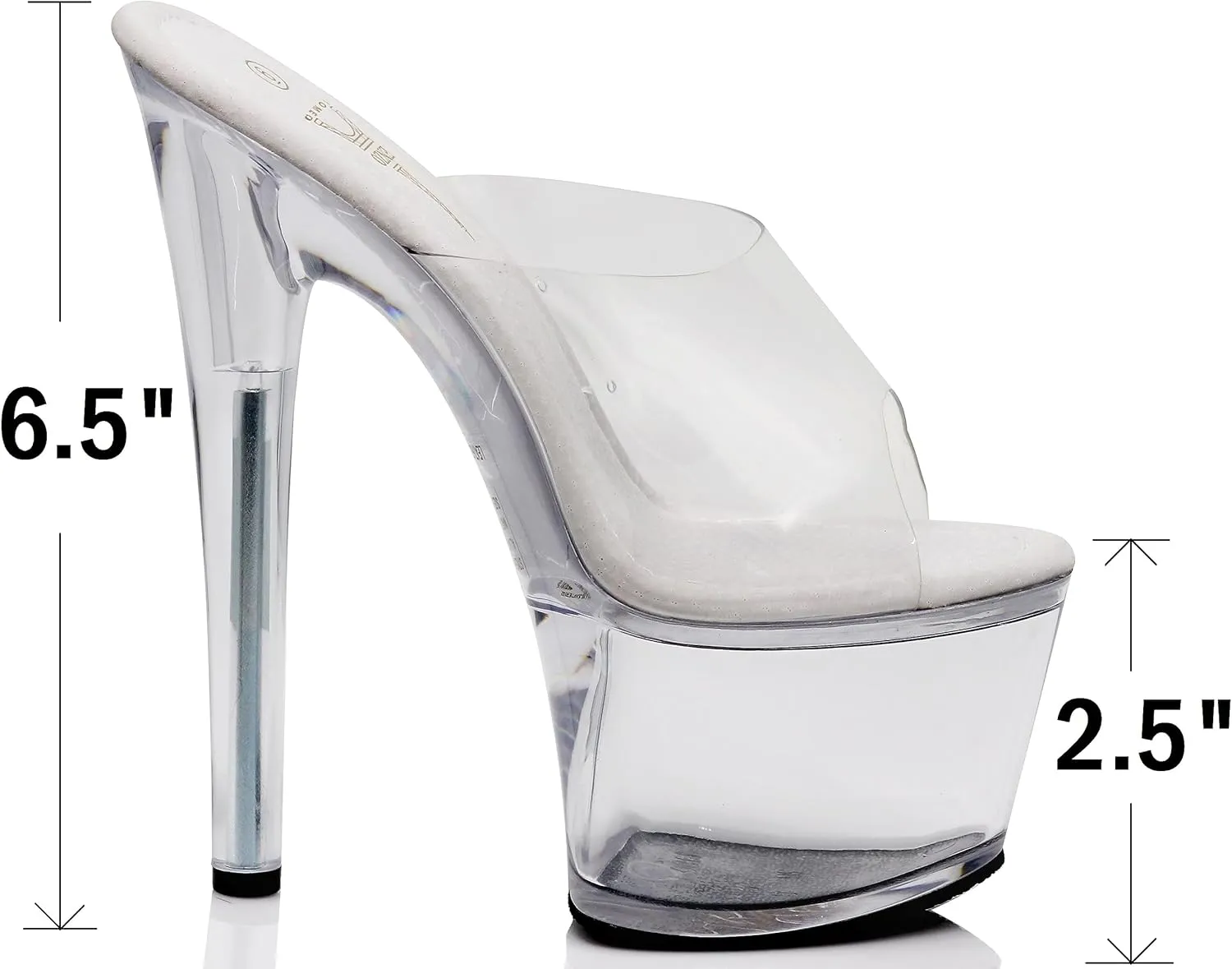 Enzo Romeo Women Clear High Heel Platform Wedge Pump Sandals