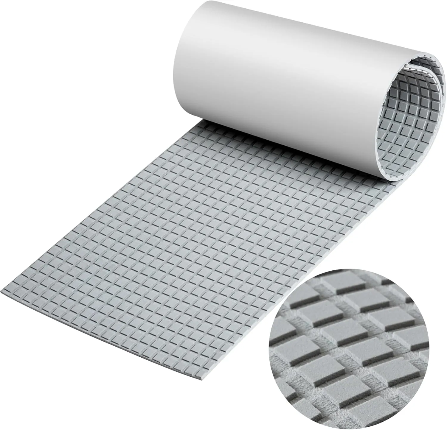 EVA Foam Boat Flooring Decking Sheet Surfboard Traction Pad Universal DIY Anti-Slip Grip Traction Mat for Kayak Yacht Fishing Boat Skateboard Skimboard Step RV Black Dark Grey
