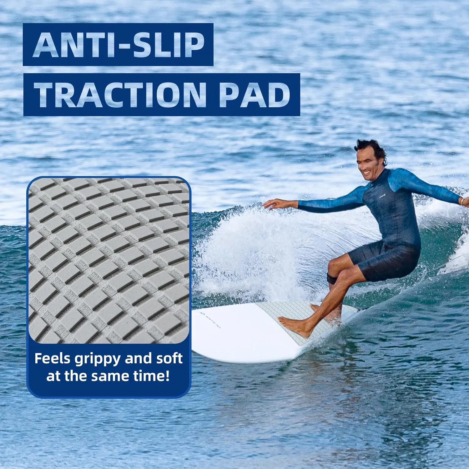 EVA Foam Boat Flooring Decking Sheet Surfboard Traction Pad Universal DIY Anti-Slip Grip Traction Mat for Kayak Yacht Fishing Boat Skateboard Skimboard Step RV Black Dark Grey