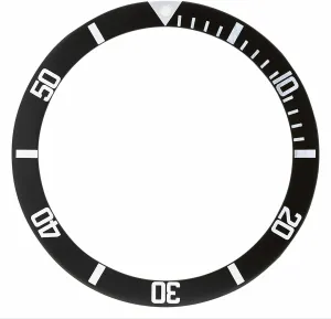 Ewatchparts BEZEL INSERT FLAT COMPATIBLE WITH TAG HEUER 1000 980-613B 980.030N, 980.006N WATCH BLACK