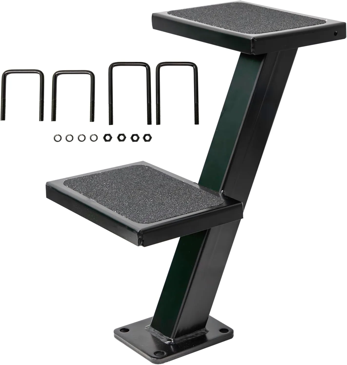Extreme Max 3006.6827 Galvanized Trailer Tongue Step - Double, Black