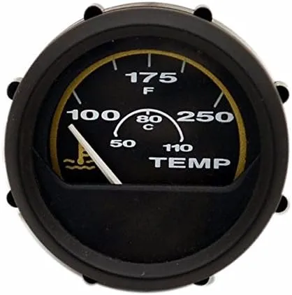 Faria Boat Temperature Gauge GP9163A | Bayliner Old Style 2 Inch Black