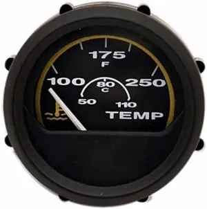 Faria Boat Temperature Gauge GP9163A | Bayliner Old Style 2 Inch Black