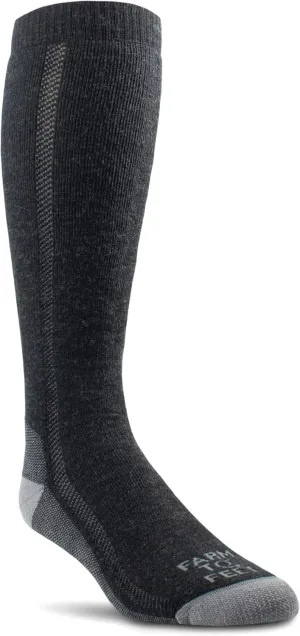 Farm to Feet Men's Ansonville Mid-Weight Solid Wader Over The Calf Socks