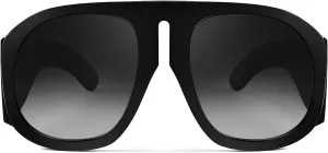 FEISEDY Retro Trendy Avaitor Sunglasses for Women Men Oversized Vintage 70s 80s Sunglasses Flat Top Shield Shades B2745