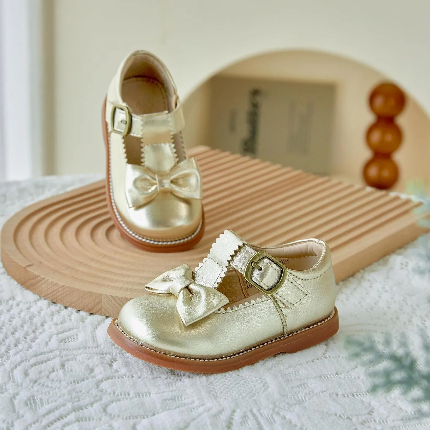 Flaryzone Toddler Little Girl Mary Jane School Uniform Oxfords Flat Dress Shoes