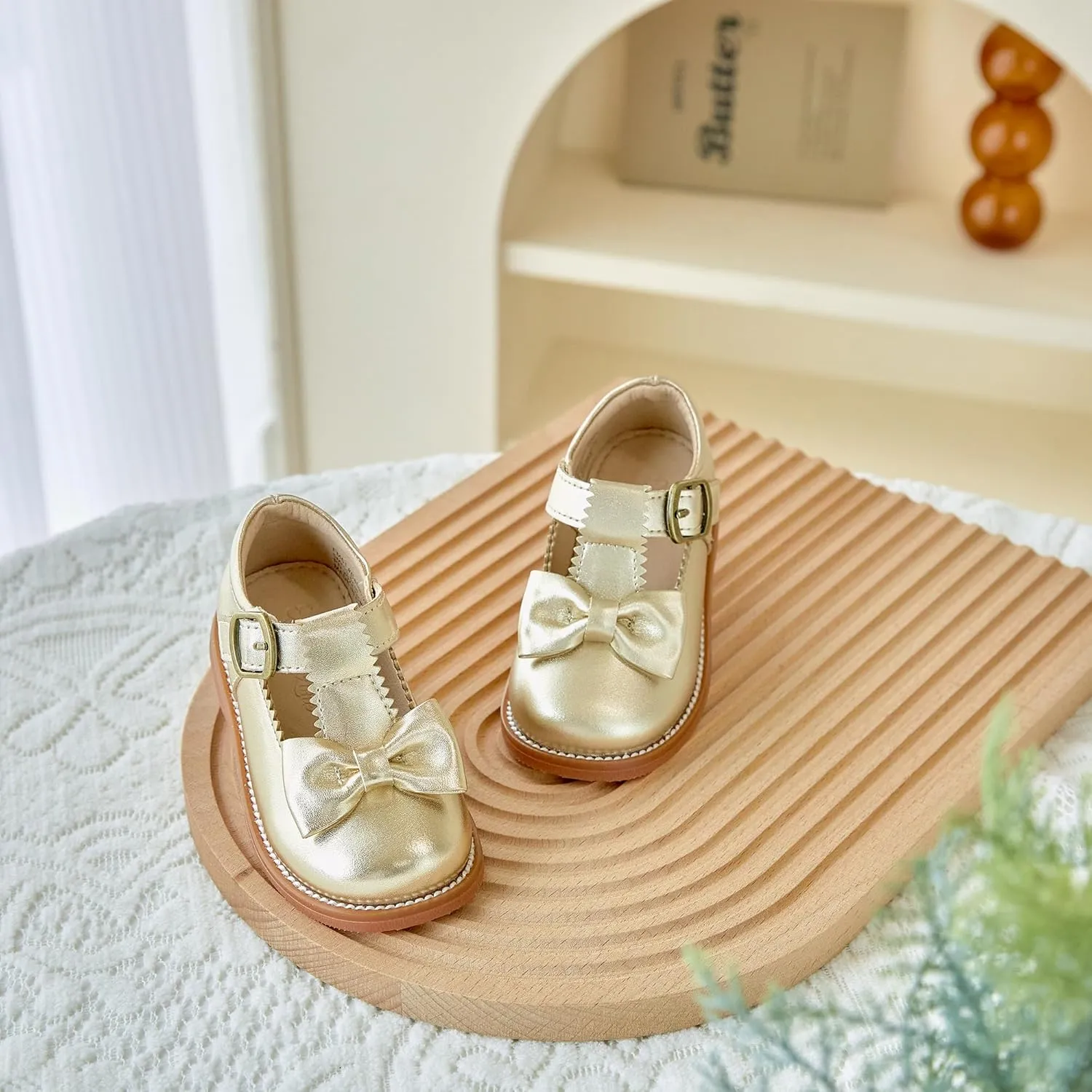 Flaryzone Toddler Little Girl Mary Jane School Uniform Oxfords Flat Dress Shoes